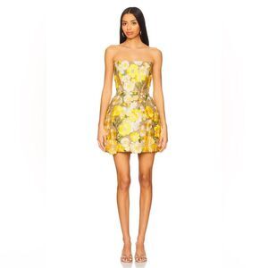 NWOT BRONX AND BANCO Jasmine Maraya Mini Dress in Yellow